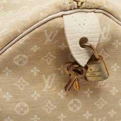 Louis Vuitton Dune Monogram Mini Lin Canvas Speedy 30 Bag