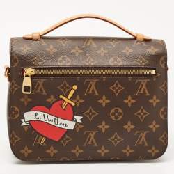 Pre Owned Louis Vuitton Monogram Canvas Patches Pochette Metis Bag