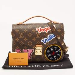 Pre Owned Louis Vuitton Monogram Canvas Patches Pochette Metis Bag
