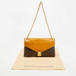 Pre Owned Louis Vuitton Safran Monogram Canvas Pallas Chain Bag