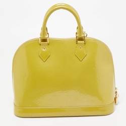 Pre Owned Louis Vuitton Vert Impression Monogram Vernis Alma PM Bag