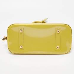 Pre Owned Louis Vuitton Vert Impression Monogram Vernis Alma PM Bag