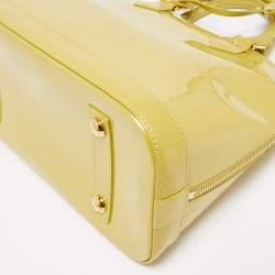 Pre Owned Louis Vuitton Vert Impression Monogram Vernis Alma PM Bag