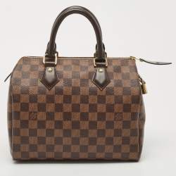 Pre Owned Louis Vuitton Damier Ebene Canvas Speedy 25 Bag