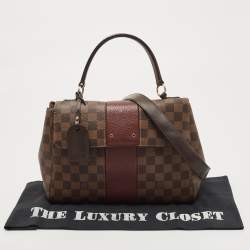 Pre Owned Louis Vuitton Bordeaux Damier Ebene Bond Street Bag            