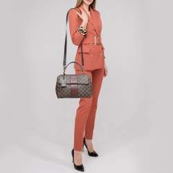 Pre Owned Louis Vuitton Bordeaux Damier Ebene Bond Street Bag            