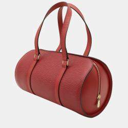 Pre Owned Louis Vuitton Red Epi Leather Soufflot Satchel