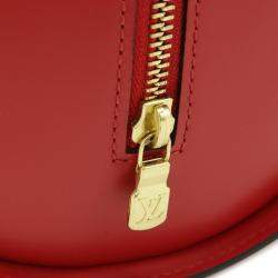 Pre Owned Louis Vuitton Red Epi Leather Soufflot Satchel