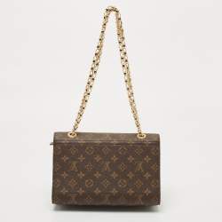 Pre Owned Louis Vuitton Monogram Canvas and Python Victoire Bag