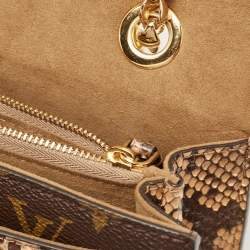 Pre Owned Louis Vuitton Monogram Canvas and Python Victoire Bag