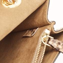 Pre Owned Louis Vuitton Monogram Canvas and Python Victoire Bag