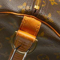Pre Owned Louis Vuitton Brown Monogram Canvas Keepall Bandouliere 60 Duffel Bag