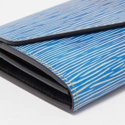 مملوكة مسبقًا Louis Vuitton Denim Epi Leather Sarah Wallet