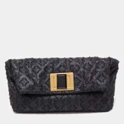 Pre Owned Louis Vuitton Black Lurex Limited Edition Altair Clutch