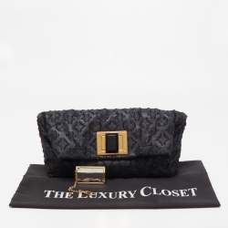 Pre Owned Louis Vuitton Black Lurex Limited Edition Altair Clutch