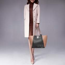 Louis Vuitton Rose/Black Leather Lockme Cabas Bag Louis Vuitton