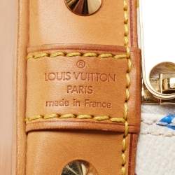 Pre Owned Louis Vuitton White Multicolor Monogram Canvas Alma PM Bag