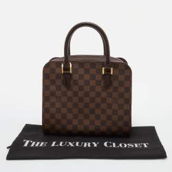 Pre Owned Louis Vuitton Damier Ebene Canvas and Leather Triana Bag