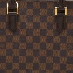 Pre Owned Louis Vuitton Damier Ebene Canvas and Leather Triana Bag