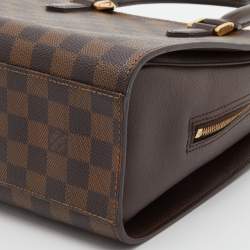 Pre Owned Louis Vuitton Damier Ebene Canvas and Leather Triana Bag