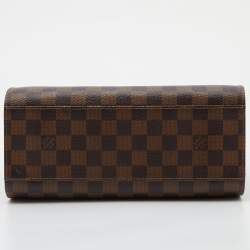 Pre Owned Louis Vuitton Damier Ebene Canvas and Leather Triana Bag