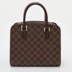 Pre Owned Louis Vuitton Damier Ebene Canvas and Leather Triana Bag