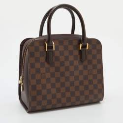 Pre Owned Louis Vuitton Damier Ebene Canvas and Leather Triana Bag