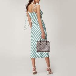 Pre Owned Louis Vuitton Damier Ebene Canvas and Leather Triana Bag
