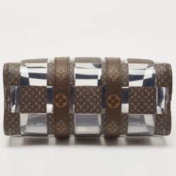 Pre Owned Louis Vuitton Monogram Chess Canvas and PVC Keepall Bandoulière 25 Bag