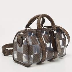 Pre Owned Louis Vuitton Monogram Chess Canvas and PVC Keepall Bandoulière 25 Bag