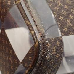 Pre Owned Louis Vuitton Monogram Chess Canvas and PVC Keepall Bandoulière 25 Bag