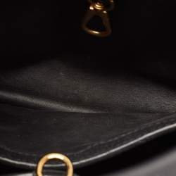 Pre Owned Louis Vuitton Black Taurillon Leather Mechanical Flower Capucines BB Bag