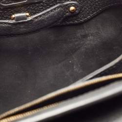 Pre Owned Louis Vuitton Black Taurillon Leather Mechanical Flower Capucines BB Bag