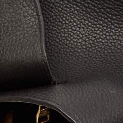 Pre Owned Louis Vuitton Black Taurillon Leather Mechanical Flower Capucines BB Bag