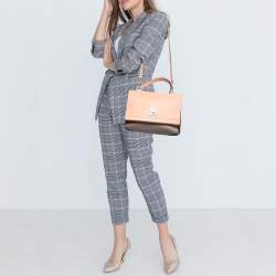 Pre Owned Louis Vuitton Tricolor Leather Lockme II Top Handle Bag