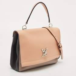 Pre Owned Louis Vuitton Tricolor Leather Lockme II Top Handle Bag