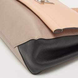 Pre Owned Louis Vuitton Tricolor Leather Lockme II Top Handle Bag