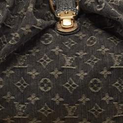 مملوكة مسبقًا Louis Vuitton Black Denim Monogram Surya XL Bag