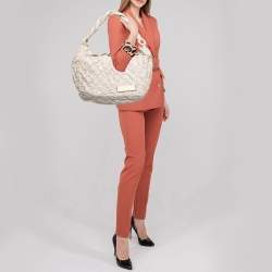 Louis Vuitton Olympe Nimbus Top Handle Bag Beige Emprainte Leather For Sale  at 1stDibs