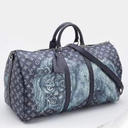 Louis Vuitton X Chapman Brothers Monogram Savane Ink Keepall Bandouliere 55 Bag