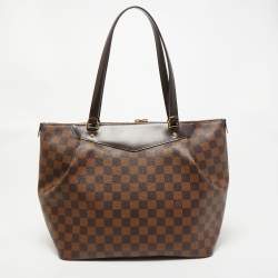 Pre Owned Louis Vuitton Damier Ebene Canvas and Leather Westminister GM Bag