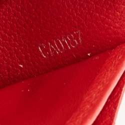 Louis Vuitton Red Leather Lockme II Wallet