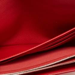 Red Calfskin Lock Me II Wallet