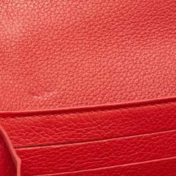 Louis Vuitton Red Leather Lockme II Wallet