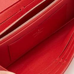 Louis Vuitton Red Leather Lockme II Wallet