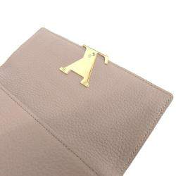 Louis Vuitton Grey Leather Capucines Wallet