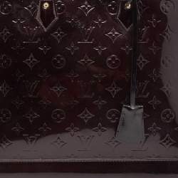 Pre Owned Louis Vuitton Amarante Monogram Vernis Alma GM Bag