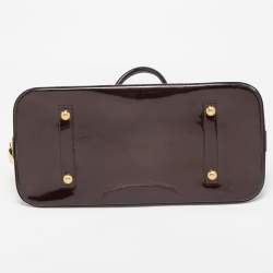Pre Owned Louis Vuitton Amarante Monogram Vernis Alma GM Bag
