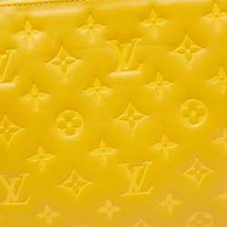 Pre Owned Louis Vuitton Sunflower Puffy Monogram Leather Coussin PM Bag