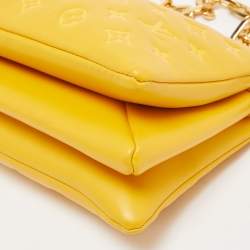 Pre Owned Louis Vuitton Sunflower Puffy Monogram Leather Coussin PM Bag